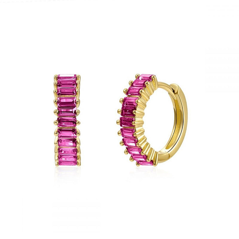 Genevieve Huggie Hoop Earrings
