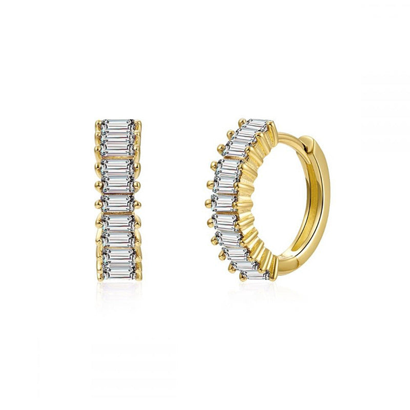 Genevieve Huggie Hoop Earrings