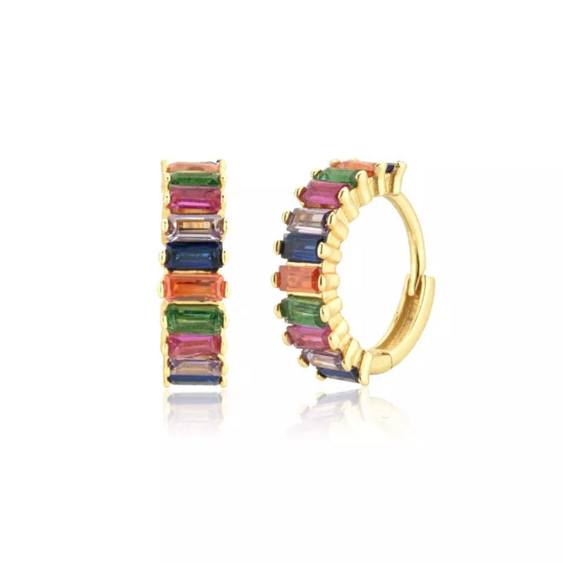 Genevieve Huggie Hoop Earrings
