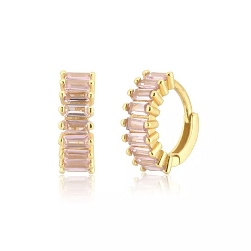Genevieve Huggie Hoop Earrings