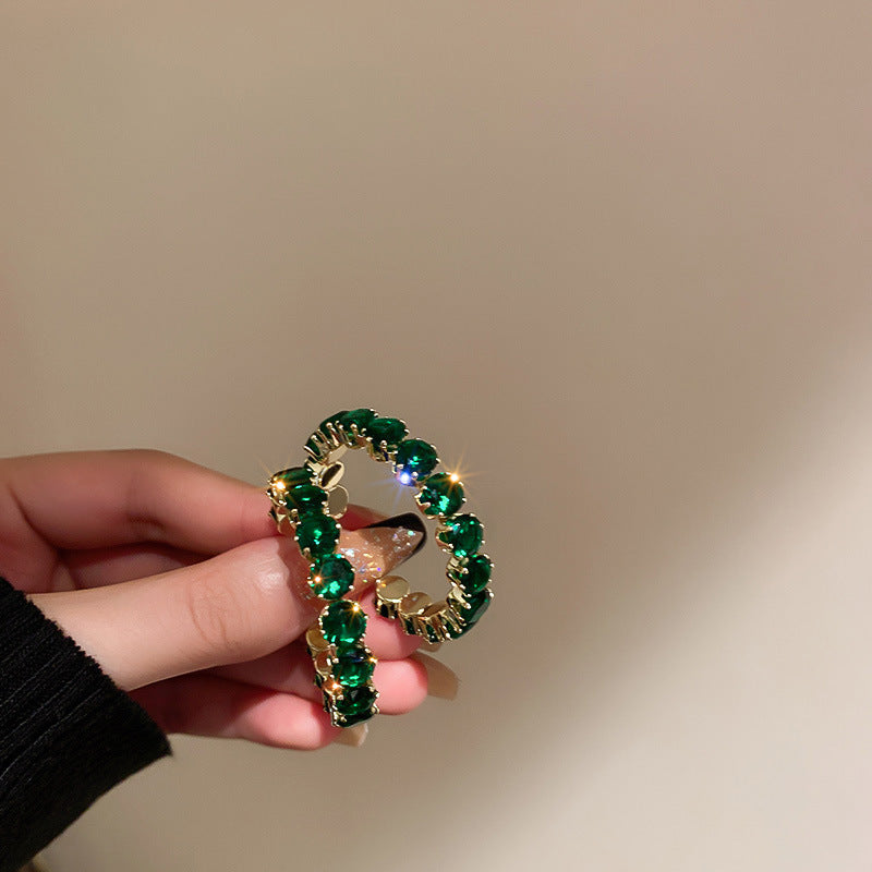 Luxury Crystal Zircon Hoop Earrings