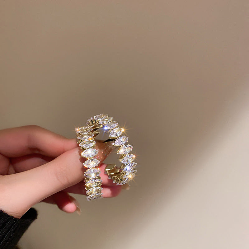 Luxury Crystal Zircon Hoop Earrings