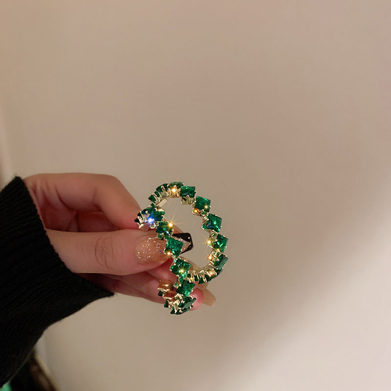 Luxury Crystal Zircon Hoop Earrings