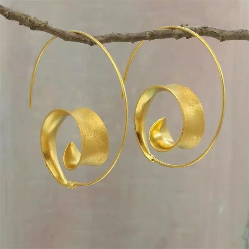Spiral Leaf Bohemian Earrings