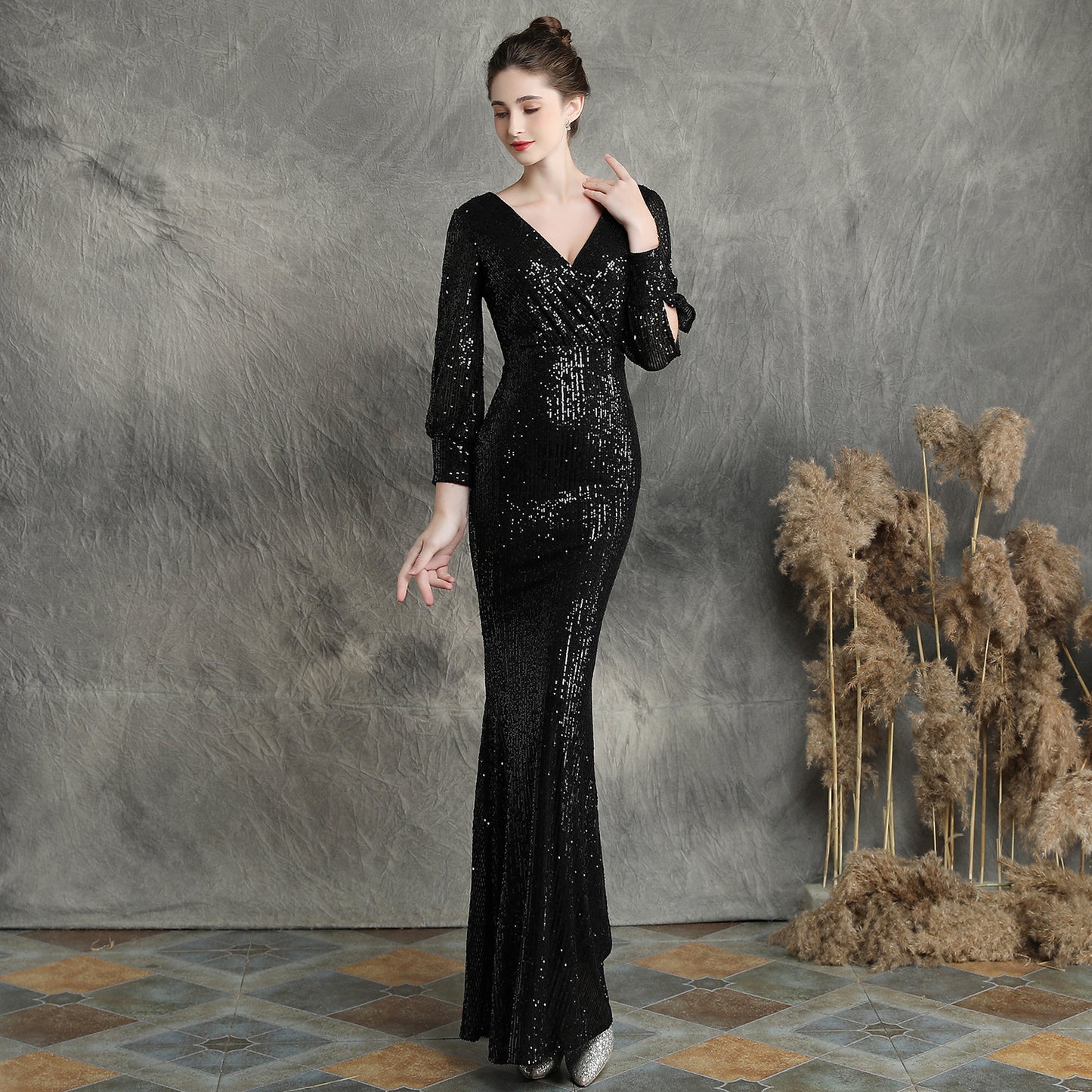 Fishtail Sequin Bridesmaid Dress, Cocktail Dress