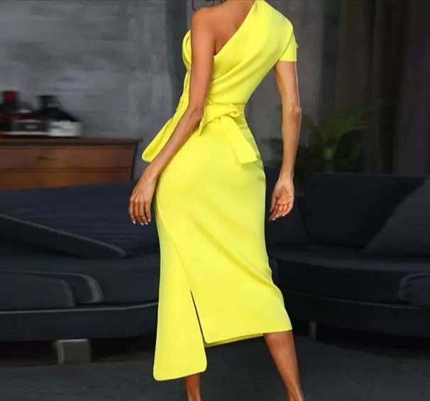 Elegant Bow Cocktail Evening Dress For Women