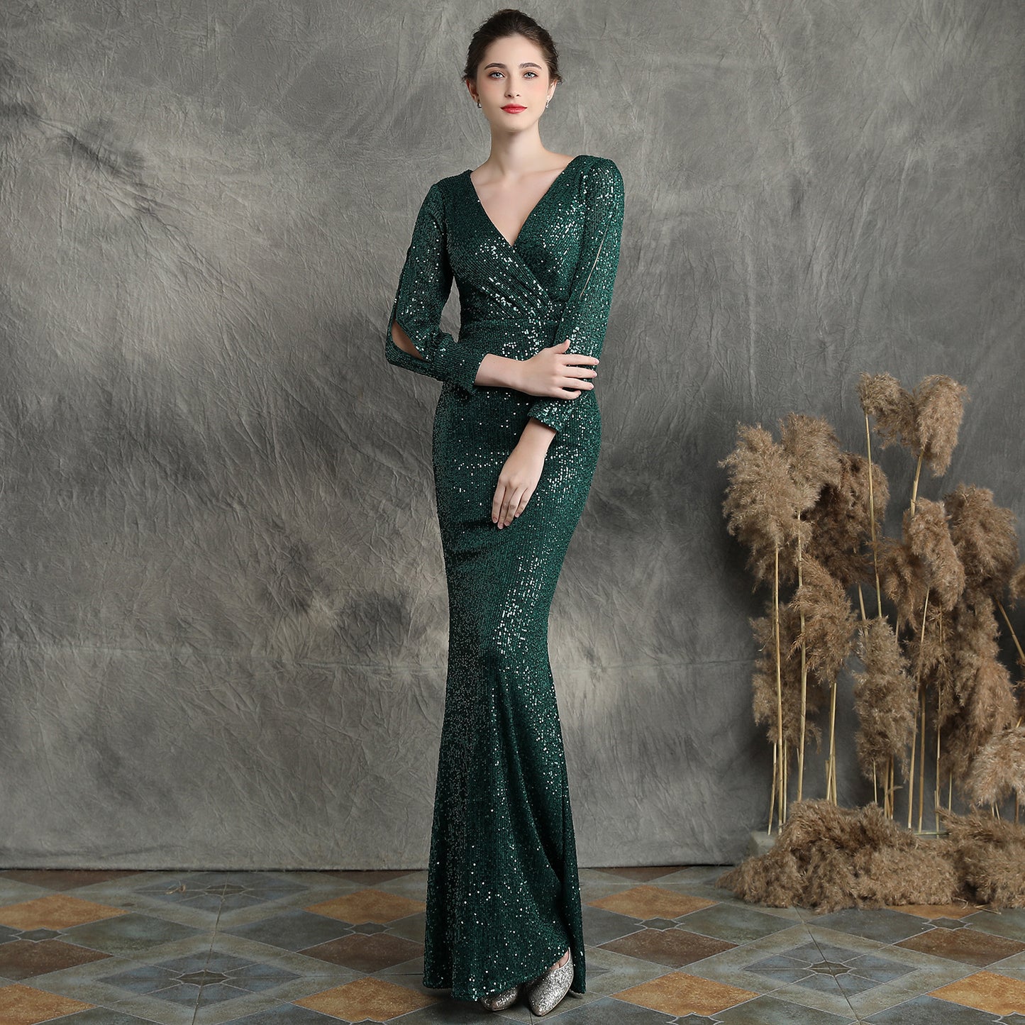 Fishtail Sequin Bridesmaid Dress, Cocktail Dress