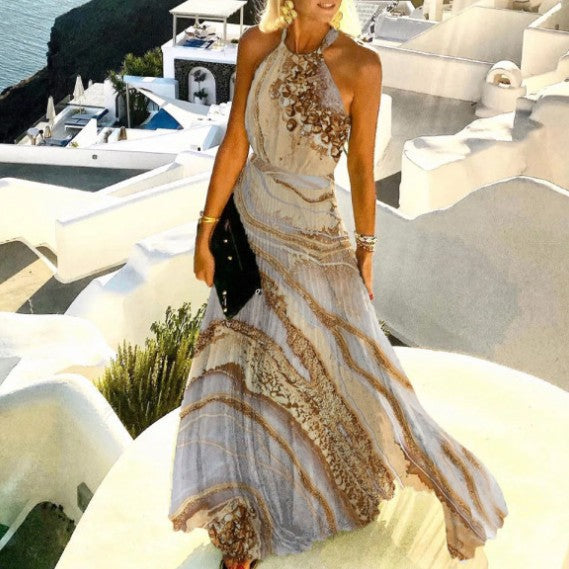 Bohemian Summer Printed Dress, Boho Dress For Women