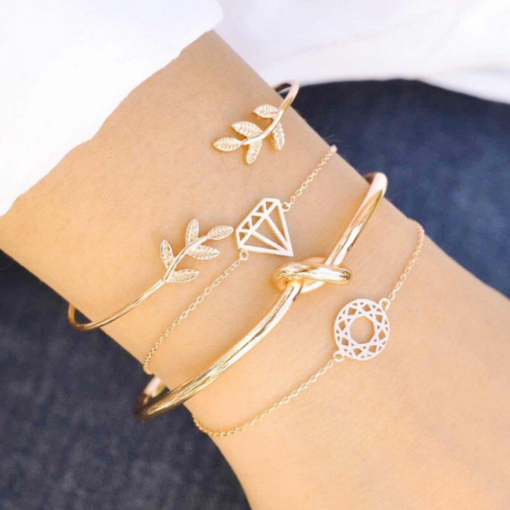 Set of 6 Chain Bracelets, Bohemian Bracelets For Women