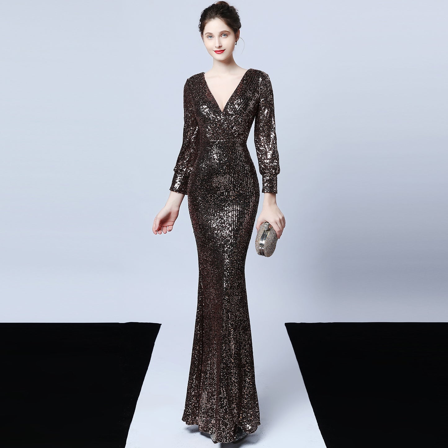 Fishtail Sequin Bridesmaid Dress, Cocktail Dress