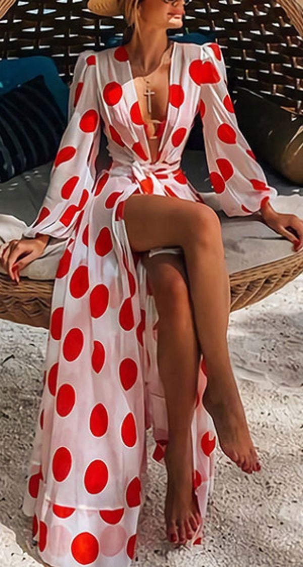 Red Polka Dot Kimono