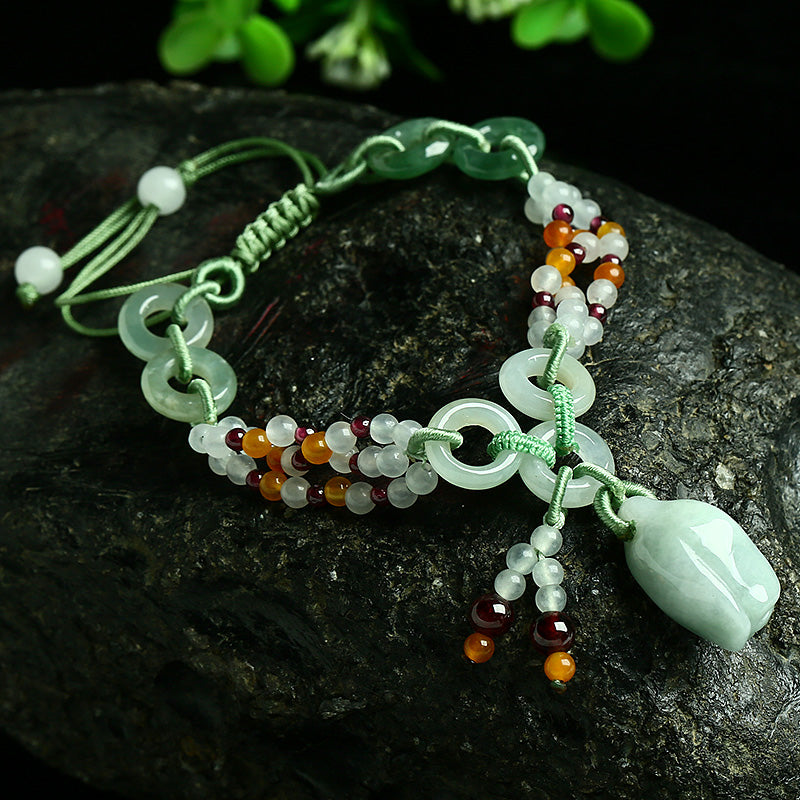 Jade Tulip Gemstone Bracelet