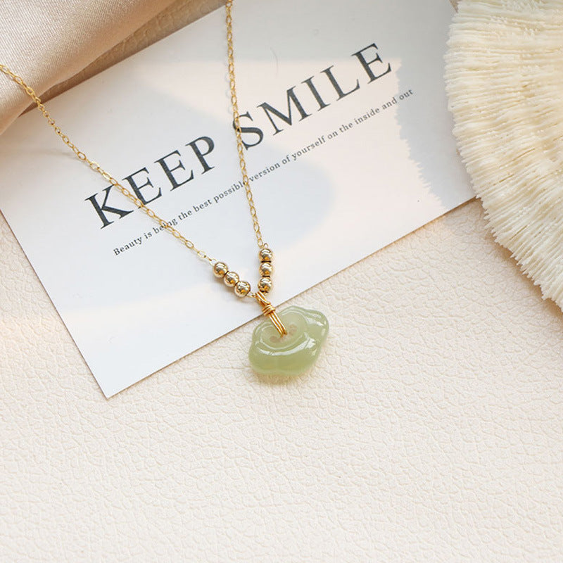 Jade Necklace, Green Jade Necklace, Jade Jewelry
