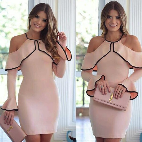 Prom Ruffle Party Dress, Cocktail Dress For Women