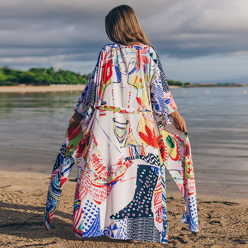 Picasso Face Summer Kimono