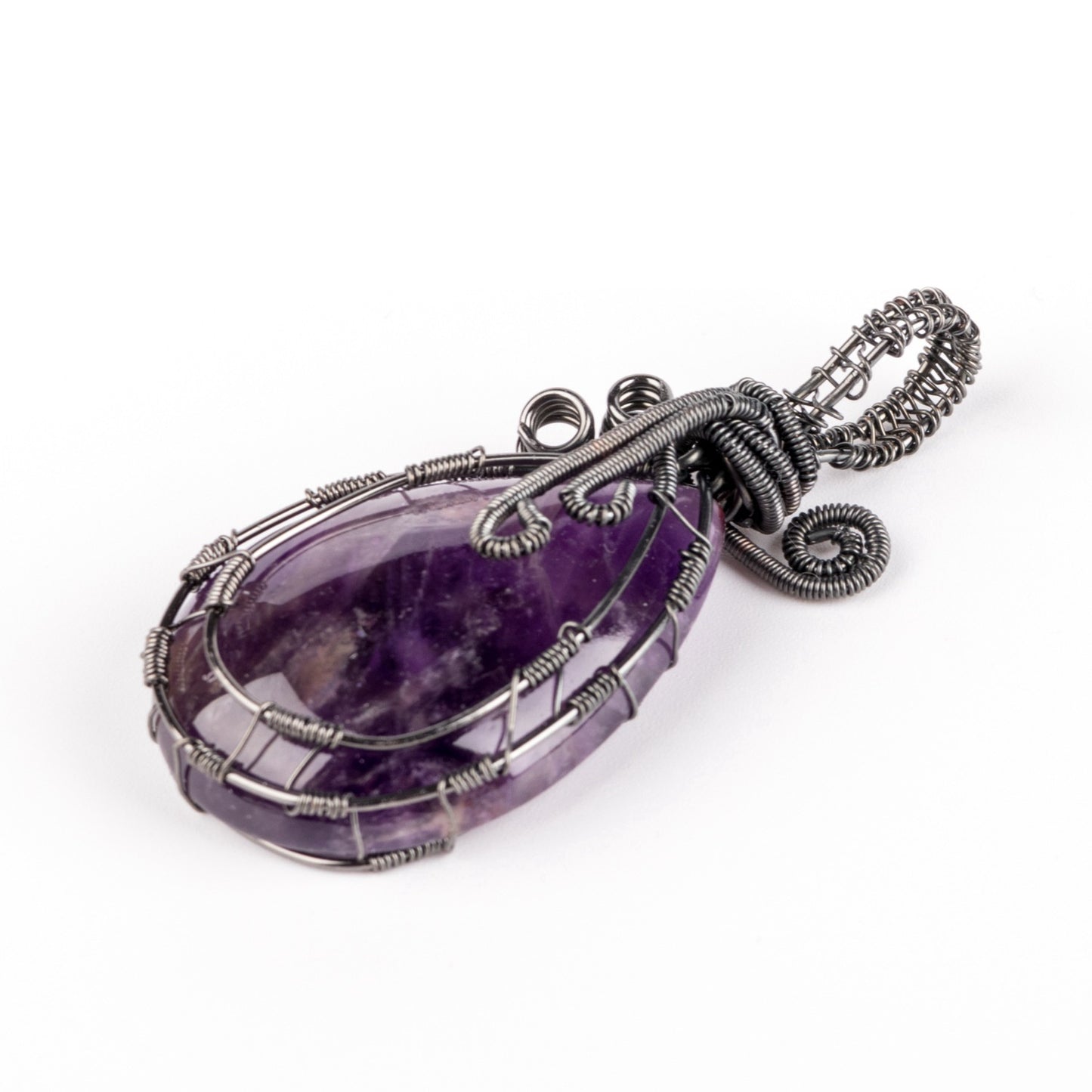 Natural Gemstone Crystal Water Drop Pendant