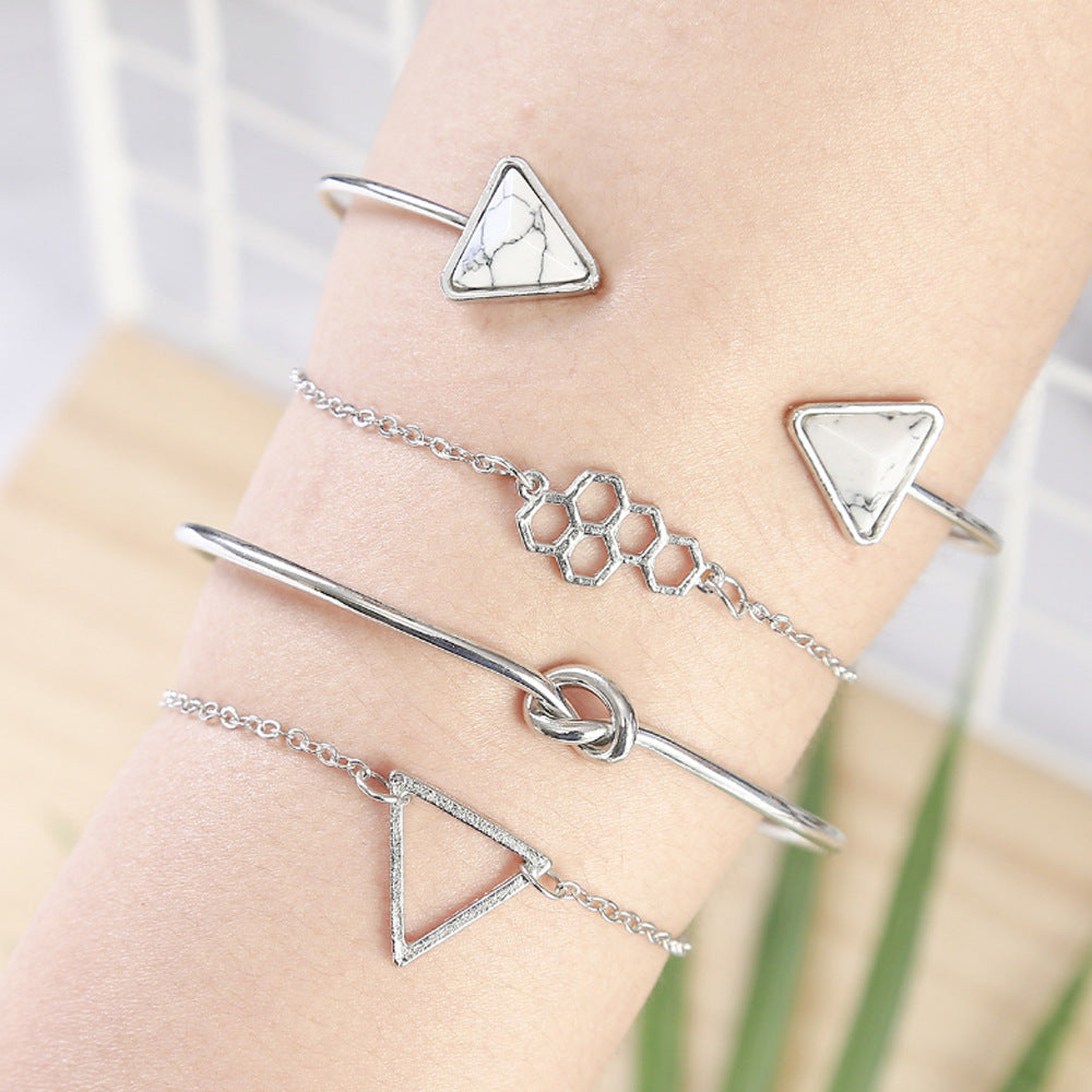 Set of 6 Chain Bracelets, Bohemian Bracelets For Women