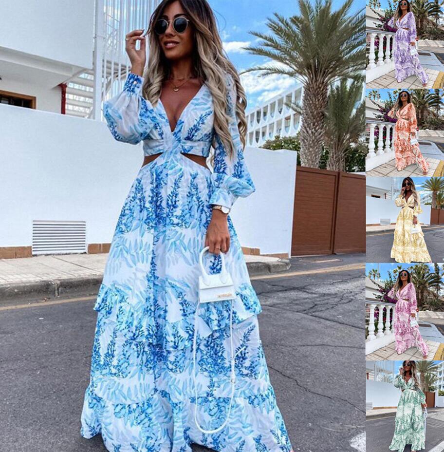 Bohemian Summer Maxi Dress, Boho Floral Dress