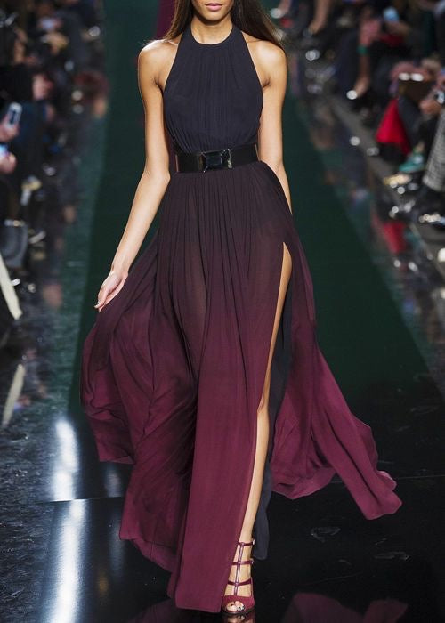 Ombré Halter Party Dress, Cocktail Dress