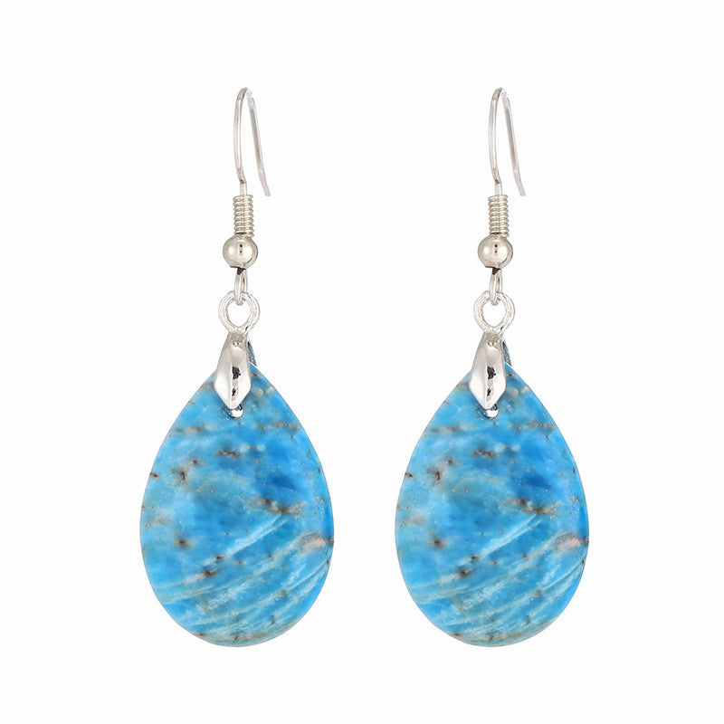 Gemstone Teardrop Earrings