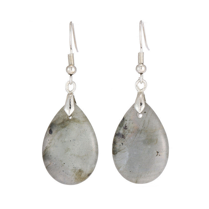 Gemstone Teardrop Earrings