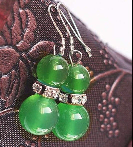 Jade Earrings, Jade Jewelry, Green Jade Gemstone