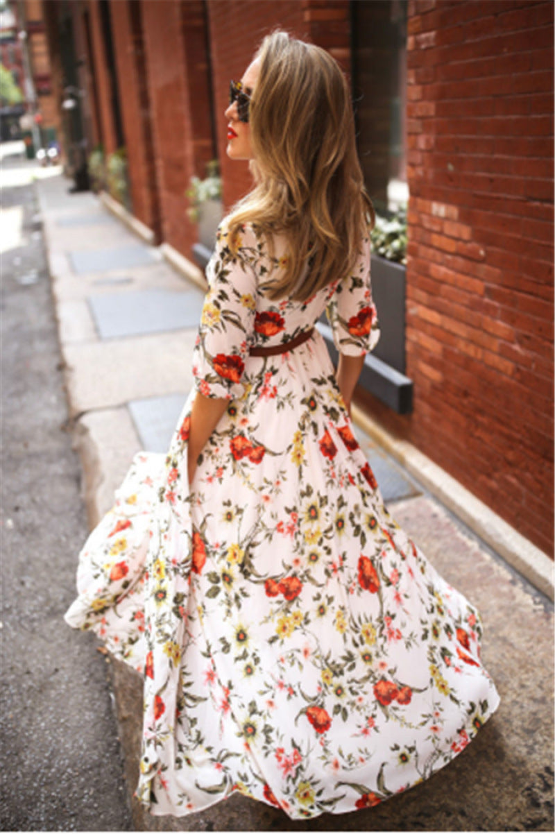 Bohemian Dress For Women, Floral Summer Dress