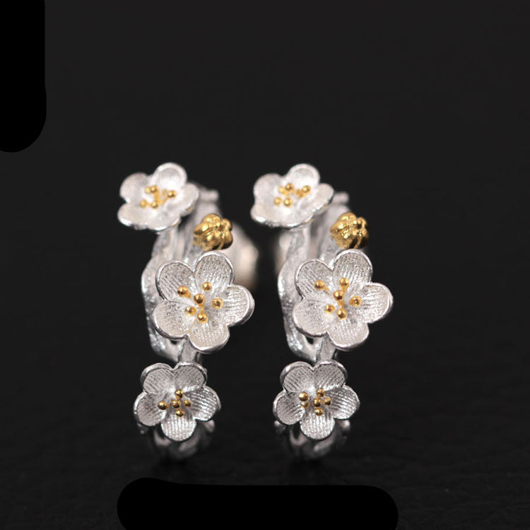 Plum Blossom Floral Earrings