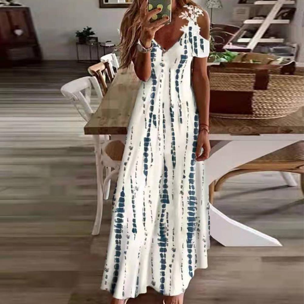 Bohemian Tribal Summer Dress, Boho Maxi Dress