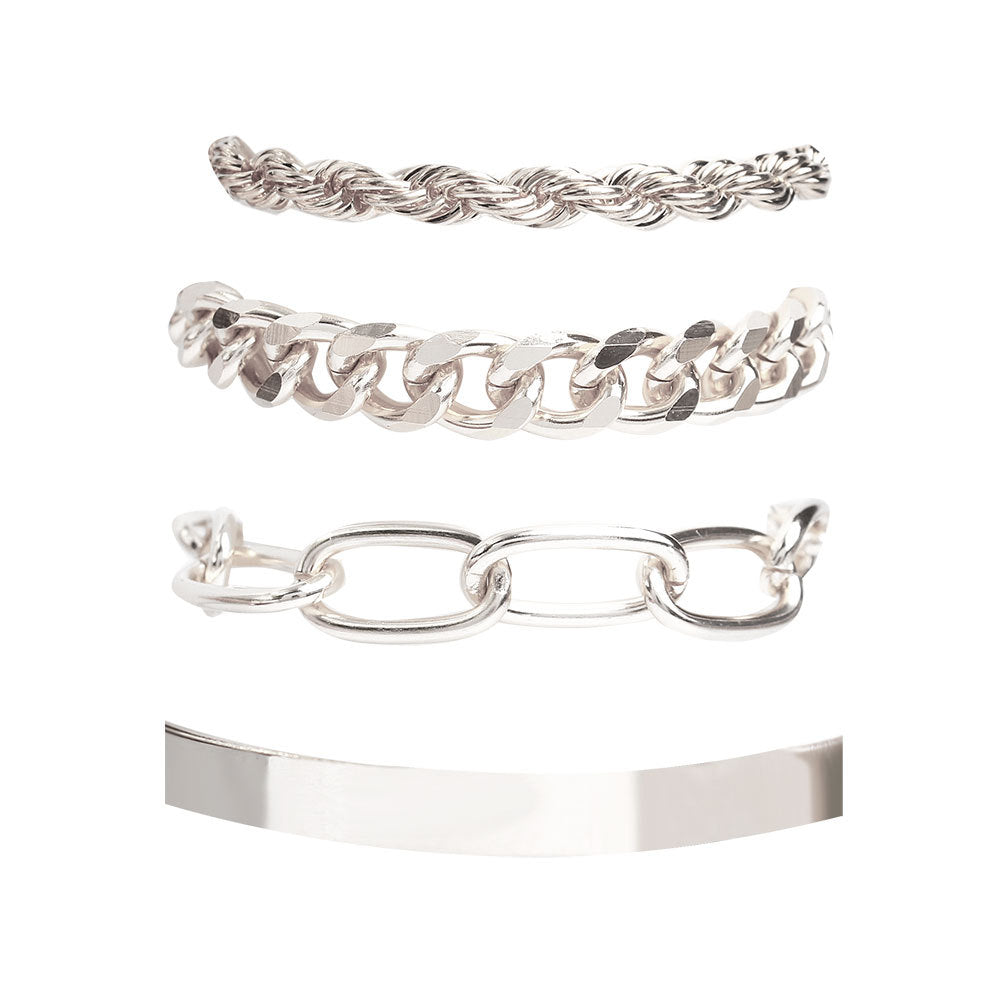 Set of 4 Chain Bracelets, Bohemian Bracelets For Women