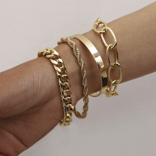 Multi Set Chain Bracelets, Bohemian Bracelets For Women