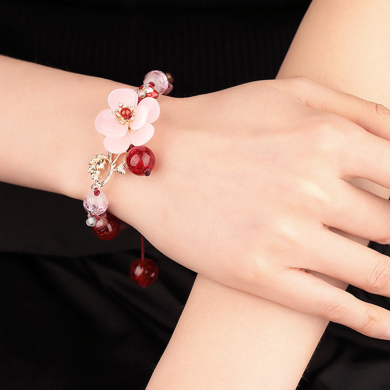 Natural Tourmaline Gemstone Bracelet, Crystal Beads Bracelet