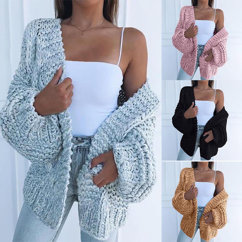 Bohemian Cardigan Sweater, Warm Knitted Jumper