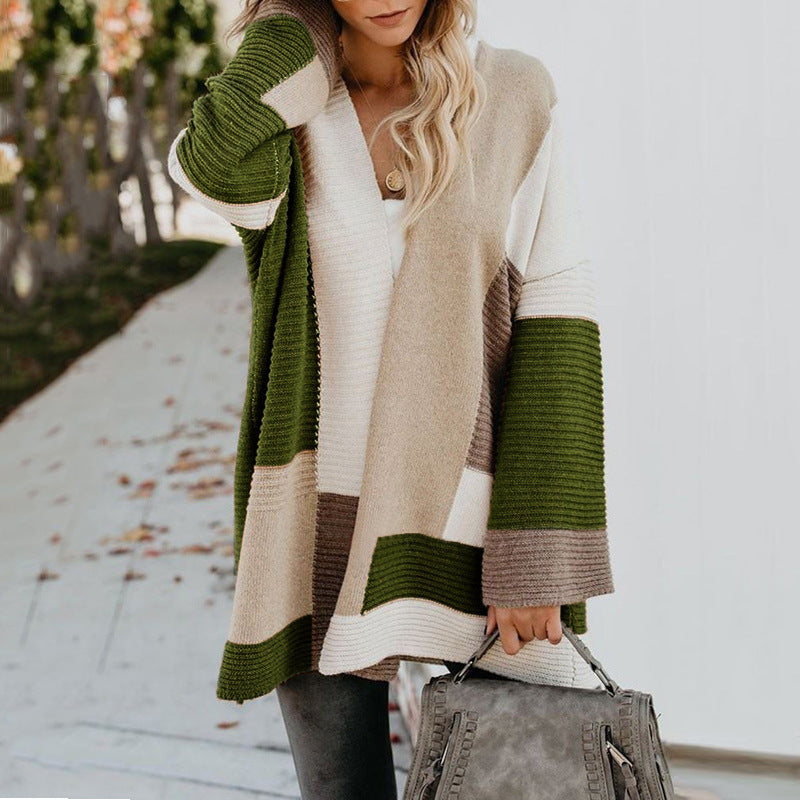 Knitted Boho Sweater For Women, Warm Bohemian Cardigan