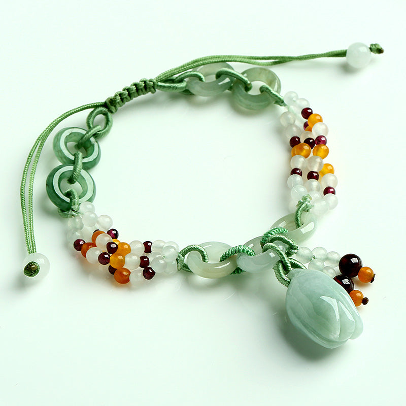 Jade Tulip Gemstone Bracelet