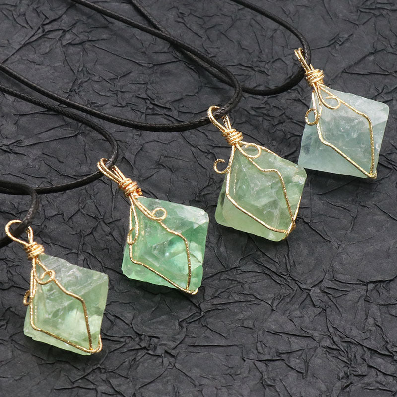 Natural Jade Raw Gemstone Pendant