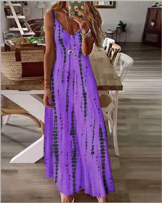 Tribal Summer Maxi Dress, Bohemian Tie Dye Dress