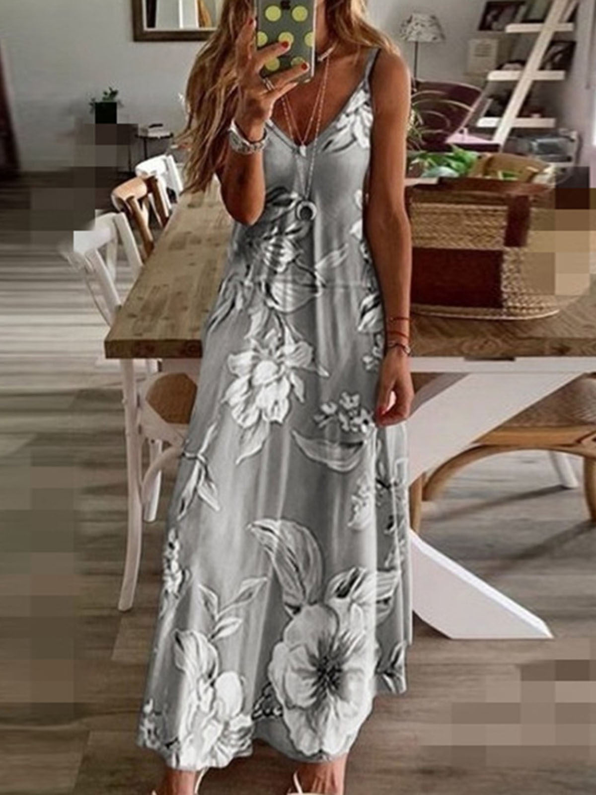 Bohemian Floral Dress, Plus Size Maxi Boho Dress