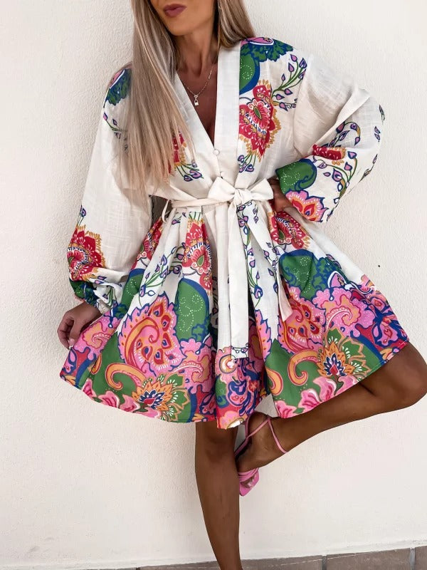 Bohemian Mini Summer Dress, Boho Dress For Women