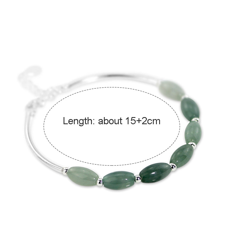 Jade Bracelet, Jade Jewelry, Gemstone Crystal Bracelet, Green Jade