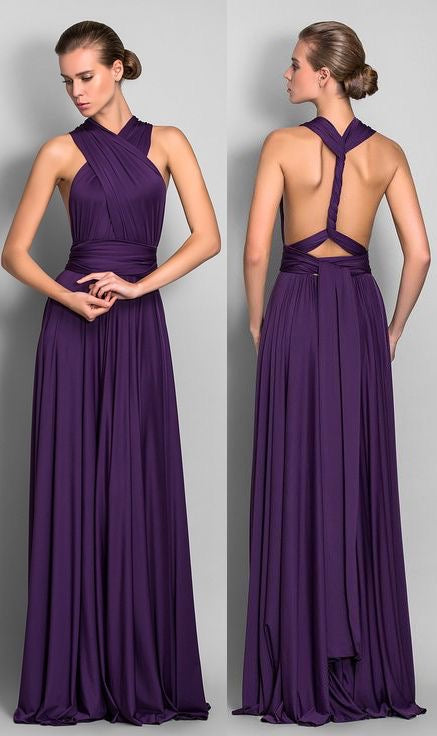 Dark Purple Infinity Dresses for Bridesmaids