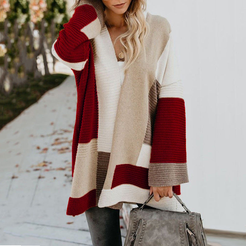 Knitted Boho Sweater For Women, Warm Bohemian Cardigan