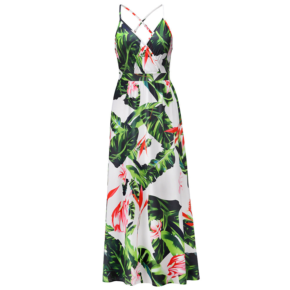 Bohemian Summer Dress For Women, Maxi Floral Dress