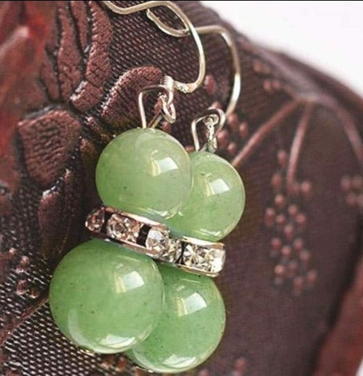 Jade Earrings, Jade Jewelry, Green Jade Gemstone