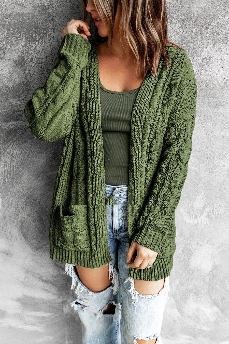 Knitted Boho Cardigan, Warm Jumper For Women