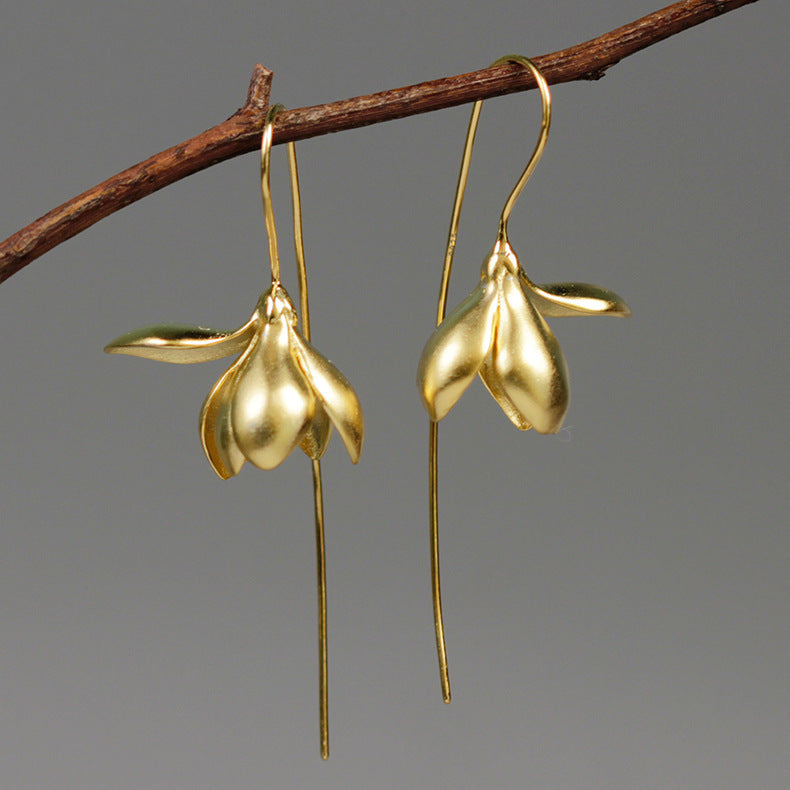 Magnolia Flower Earrings