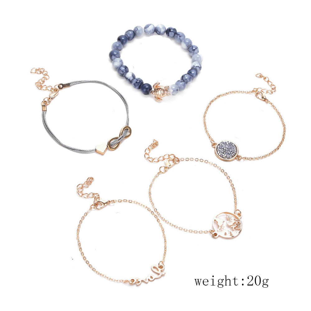 Set of 6 Bohemian Bracelets, Boho Bracelets For Women