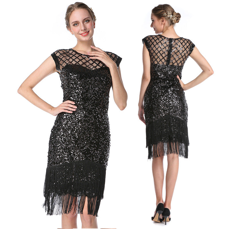 1920’ Tassel Sequin Party Dress, Cocktail Dress