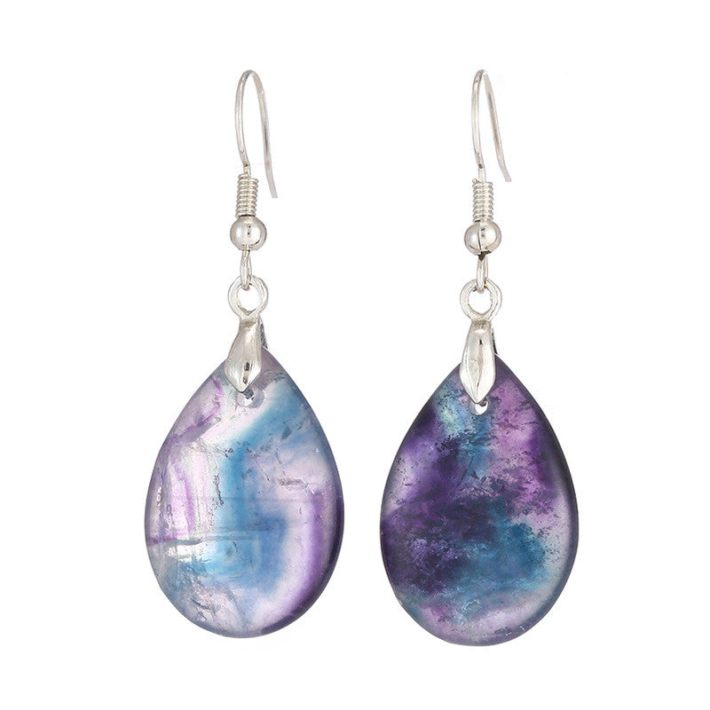 Gemstone Teardrop Earrings