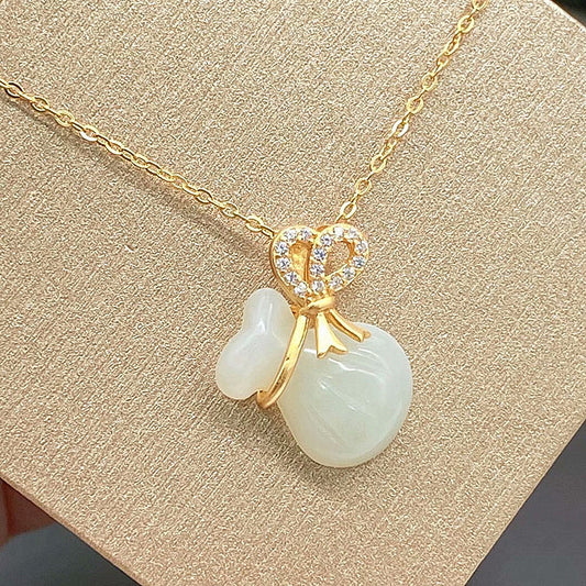 Hetian Jade Necklace, White Jade Necklace, Jade Jewelry